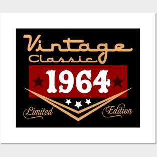 Vintage Classic 1964 60th Birthday Posters and Art